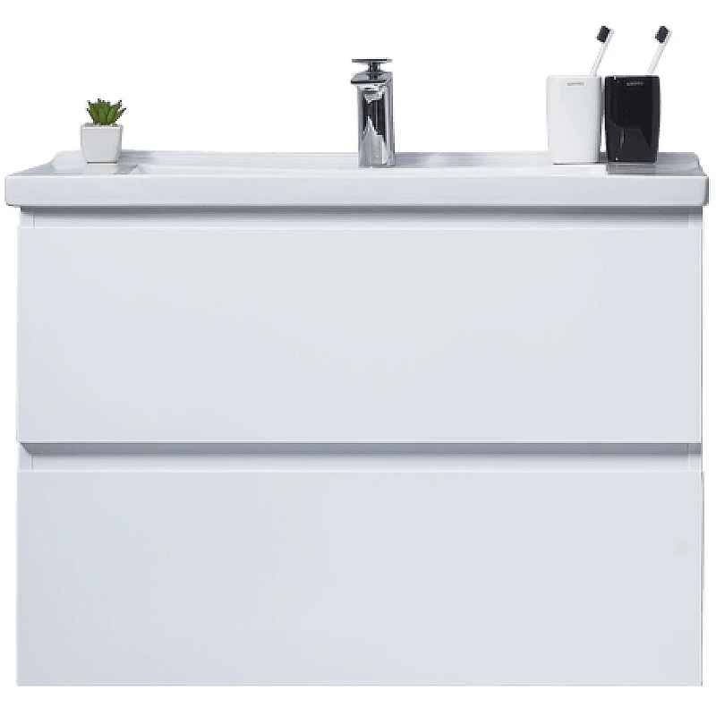Тумба с раковиной Orans BC-4023W 80 4023800wuv005 Белый глянец МДФ / ЛДСП
