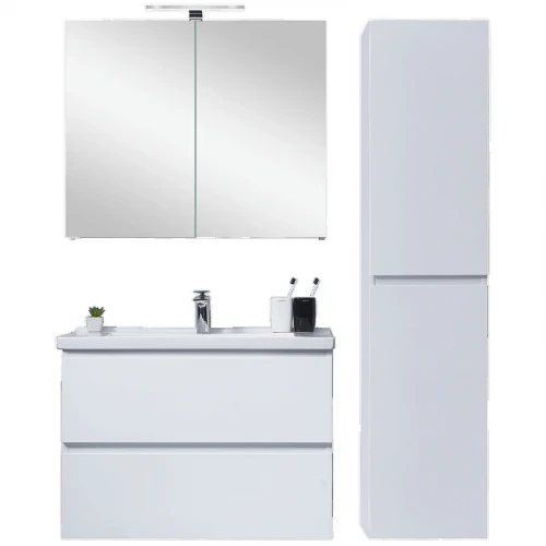 Тумба с раковиной Orans BC-4023W 80 4023800wuv005 Белый глянец МДФ / ЛДСП