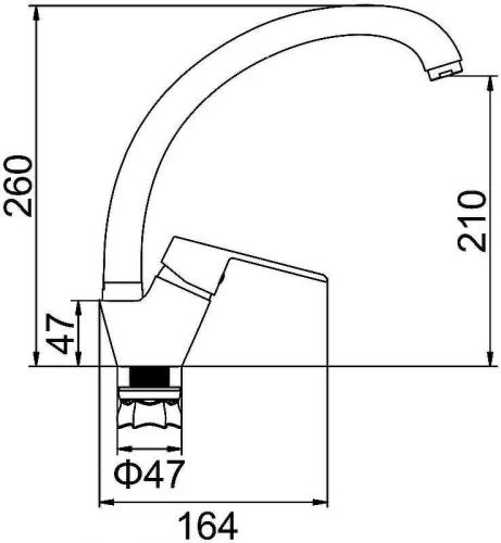 Смеситель для кухни Accoona H69 A4069 Хром