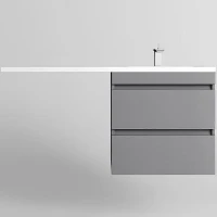 Тумба под раковину Style Line Даллас Леон 120 Люкс Plus СС-00002451 подвесная Серая