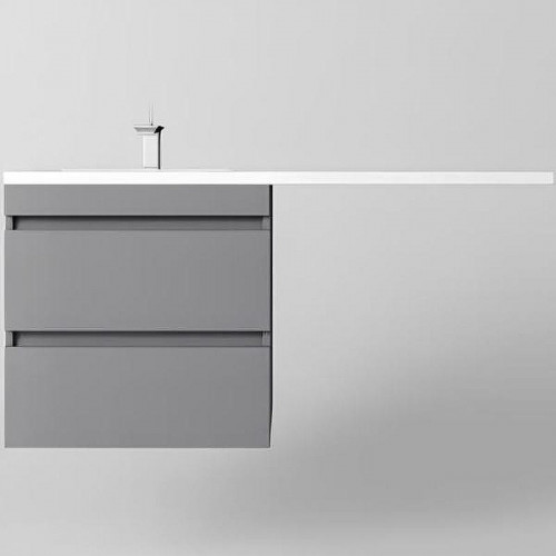 Тумба под раковину Style Line Даллас Леон 120 Люкс Plus СС-00002451 подвесная Серая