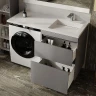 Тумба под раковину Style Line Даллас Леон 120 Люкс Plus СС-00002451 подвесная Серая