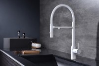 Смеситель для кухни Paulmark Magneto One Ma213188-WH Белый матовый латунь