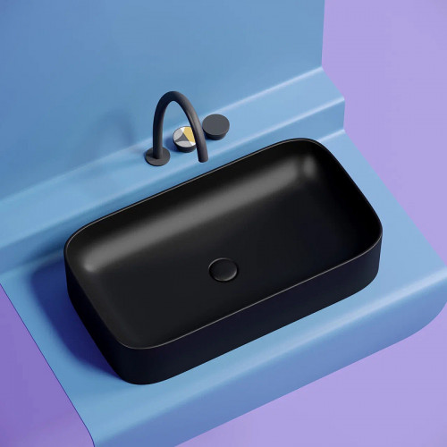 Раковина-чаша Ceramicanova Element 71 CN6054MB Черная матовая фарфор накладная
