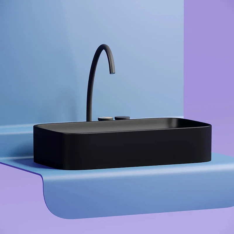 Раковина-чаша Ceramicanova Element 71 CN6054MB Черная матовая фарфор накладная