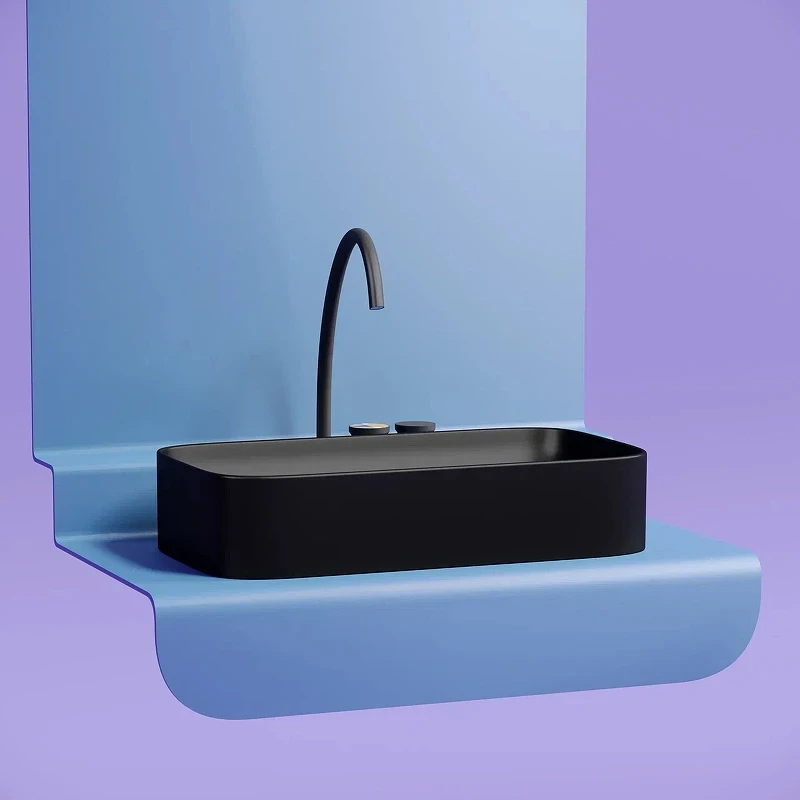 Раковина-чаша Ceramicanova Element 71 CN6054MB Черная матовая фарфор накладная