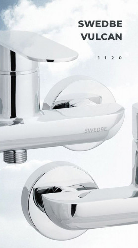Смеситель для душа Swedbe Vulcan 1120 Хром латунь на стену