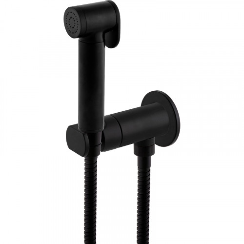 Гигиенический душ со смесителем Remer Minimal N64WNO Черный матовый латунь встраиваемый