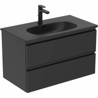 Тумба под раковину Ideal Standard Tesi 80 T0051ZT подвесная Черный шелк МДФ / ЛДСП