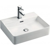 Раковина Koller Pool Kvadro 50 KR-0500M-WB Белая фарфор подвесная, накладная