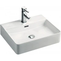 Раковина Koller Pool Kvadro 50 KR-0500M-WB Белая фарфор подвесная, накладная