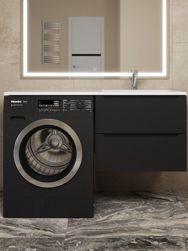 Тумба под раковину Uperwood Tanos 60 TTanosVM60B подвесная цвет Черный матовый