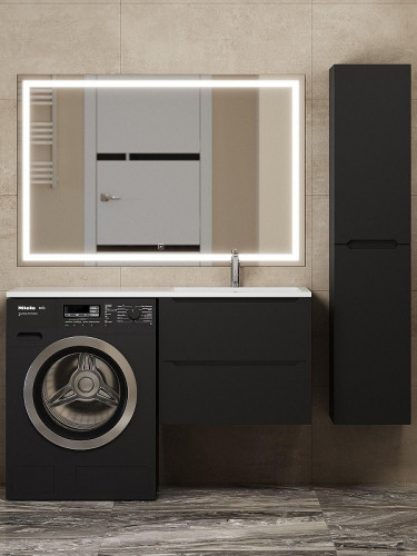 Тумба под раковину Uperwood Tanos 60 TTanosVM60B подвесная цвет Черный матовый