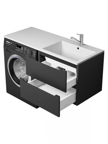 Тумба под раковину Uperwood Tanos 60 TTanosVM60B подвесная цвет Черный матовый