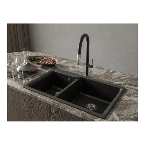 Кухонная мойка Rivelato Axel X-90D nero цвет Черный