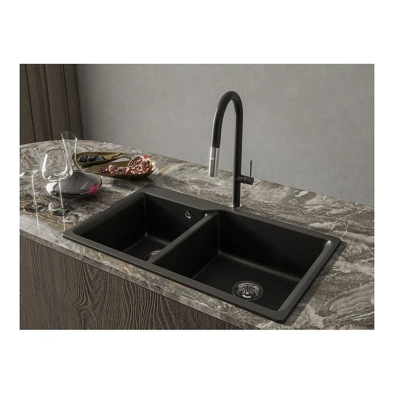Кухонная мойка Rivelato Axel X-90D nero цвет Черный