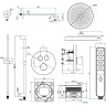 Душевая система AQUAme AQM8401GM Металл латунь встраиваемый
