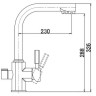 Смеситель для кухни Kaiser Decor 40144-9 Черный матовый латунь