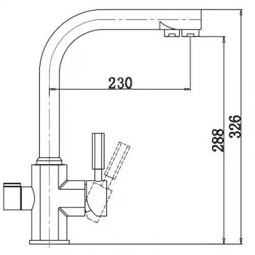 Смеситель для кухни Kaiser Decor 40144-9 Черный матовый латунь