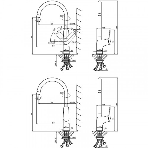 Смеситель для кухни Lemark Ortus LM11361C цвет Хром