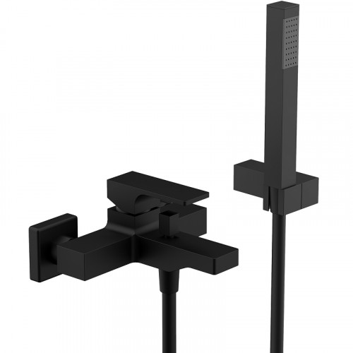 Смеситель для ванны Remer Absolute AU02NO Черный матовый латунь на стену