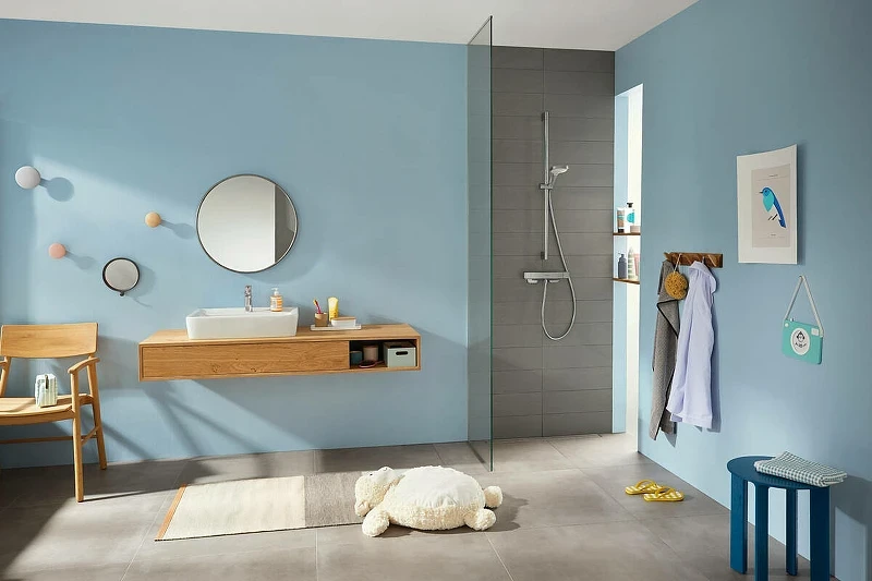 Смеситель для душа Hansgrohe Ecostat E 15773000 с термостатом Хром латунь на стену