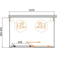 Душевой уголок Cezares Molveno 110x90 MOLVENO-AH-12-110/90-P-Cr профиль Хром стекло рифленое