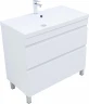 Тумба с раковиной Aquanet Нота New 90 345802 цвет Белый глянец