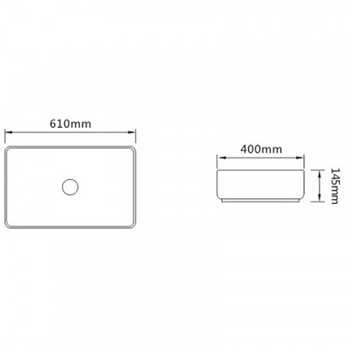 Раковина-чаша SantiLine 61 SL-1090 Белая фаянс накладная