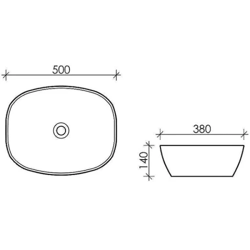 Раковина-чаша Sancos Ceramicanova Element 50 CN5005 Белая
