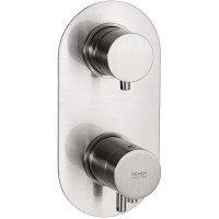 Смеситель для душа Remer Minimal Thermo NT93KBNP с термостатом Никель брашированный латунь встраиваемый