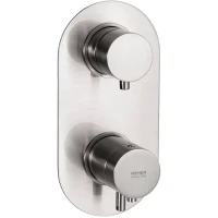 Смеситель для душа Remer Minimal Thermo NT93KBNP с термостатом Никель брашированный латунь встраиваемый