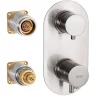 Смеситель для душа Remer Minimal Thermo NT93KBNP с термостатом Никель брашированный латунь встраиваемый