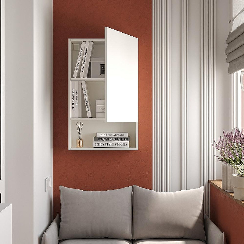 Подвесной шкаф DIWO Тула 50 TUL.SP.50-80/P/W над стиральной машиной цвет Белый