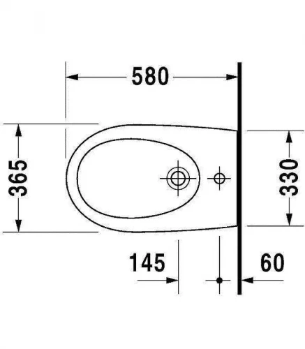 Биде Duravit Architec 2531150000 цвет Белый