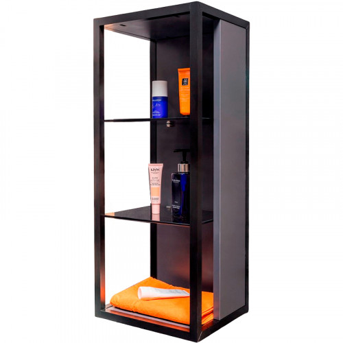 Шкаф пенал Boheme Armadi Art Loft 30 895-A подвесной Антрацит Черный МДФ / ЛДСП