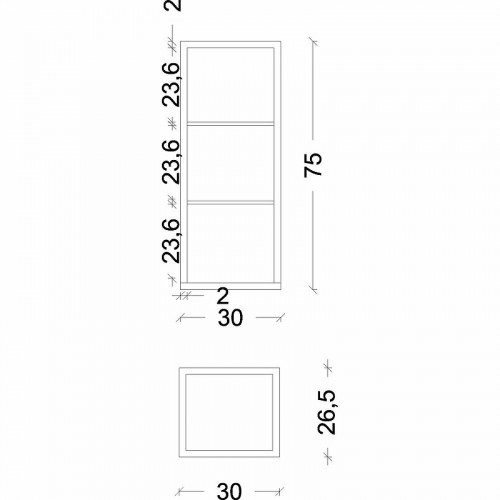 Шкаф пенал Boheme Armadi Art Loft 30 895-A подвесной Антрацит Черный МДФ / ЛДСП