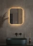 Зеркало Defesto Opti 40x50 DF 2811S с подсветкой 15W-3000К/Сенсорный выключатель/Теплый белый свет