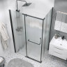 Душевая стенка Grossman Pragma 100 200.K33.03.100.21.02 профиль Черный матовый стекло шиншилла