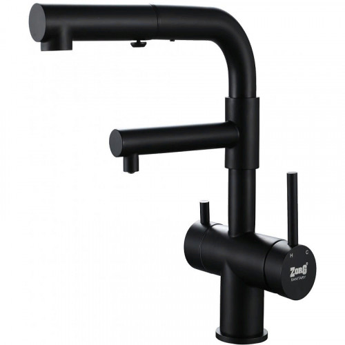 Смеситель для кухни ZorG Inox SZR-3216 GRAFIT Графит нержавеющая сталь