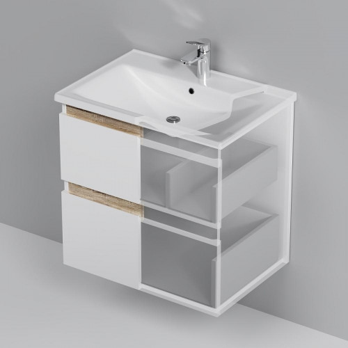 Тумба с раковиной AM.PM X-Joy 65 M85A-FHX0652-WC0652WG подвесная цвет Белый глянец