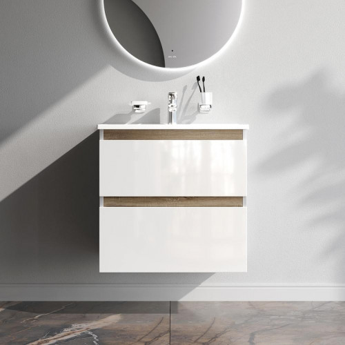 Тумба с раковиной AM.PM X-Joy 65 M85A-FHX0652-WC0652WG подвесная цвет Белый глянец