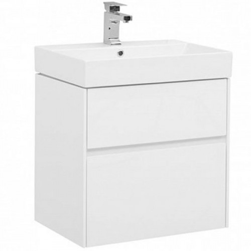 Тумба под раковину Aquanet Бруклин 60 203958 подвесная Белая 203958 МДФ / ЛДСП