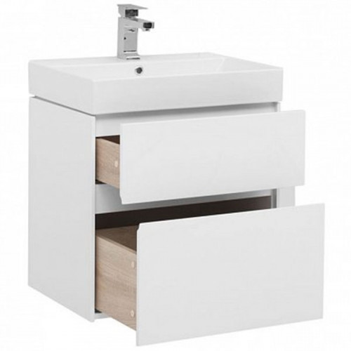 Тумба под раковину Aquanet Бруклин 60 203958 подвесная Белая 203958 МДФ / ЛДСП