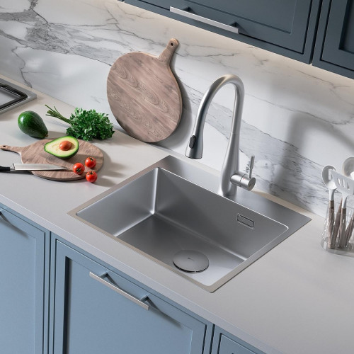 Кухонная мойка Lemark Janga 540 9937109 цвет Сталь