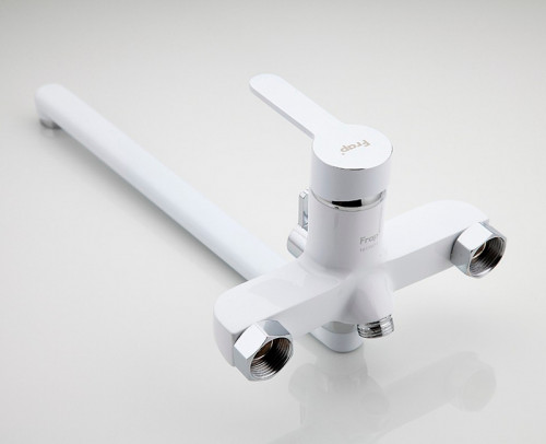 Смеситель для ванны Frap H41 F2241 универсальный Белый Хром латунь на стену