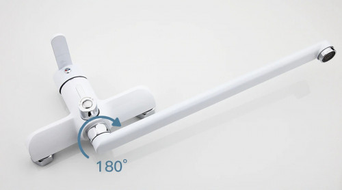 Смеситель для ванны Frap H41 F2241 универсальный Белый Хром латунь на стену