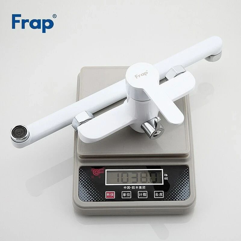 Смеситель для ванны Frap H41 F2241 универсальный Белый Хром латунь на стену