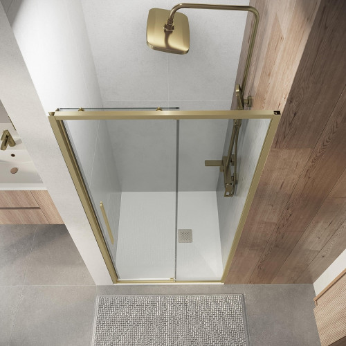 Душевая дверь Niagara Nova 100 NG-44-10ASG профиль Золото брашированное стекло прозрачное