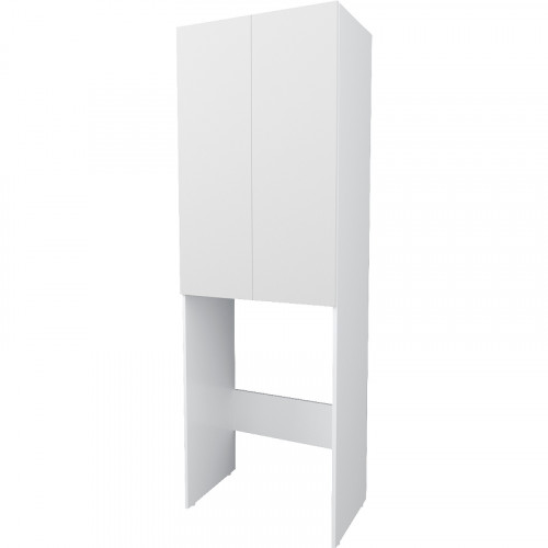 Шкаф пенал 1MarKa Lock 67Н Ц0000012066 над стиральной машиной Белый МДФ / ЛДСП